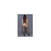 Bodystocking noir géométrique et coeurs 